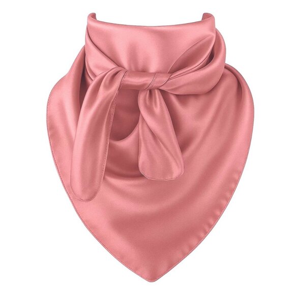 Boutique Accessories - Dusty Rose Wild Rag Scarf 35x35 Satin Western Cowgirl Bandana